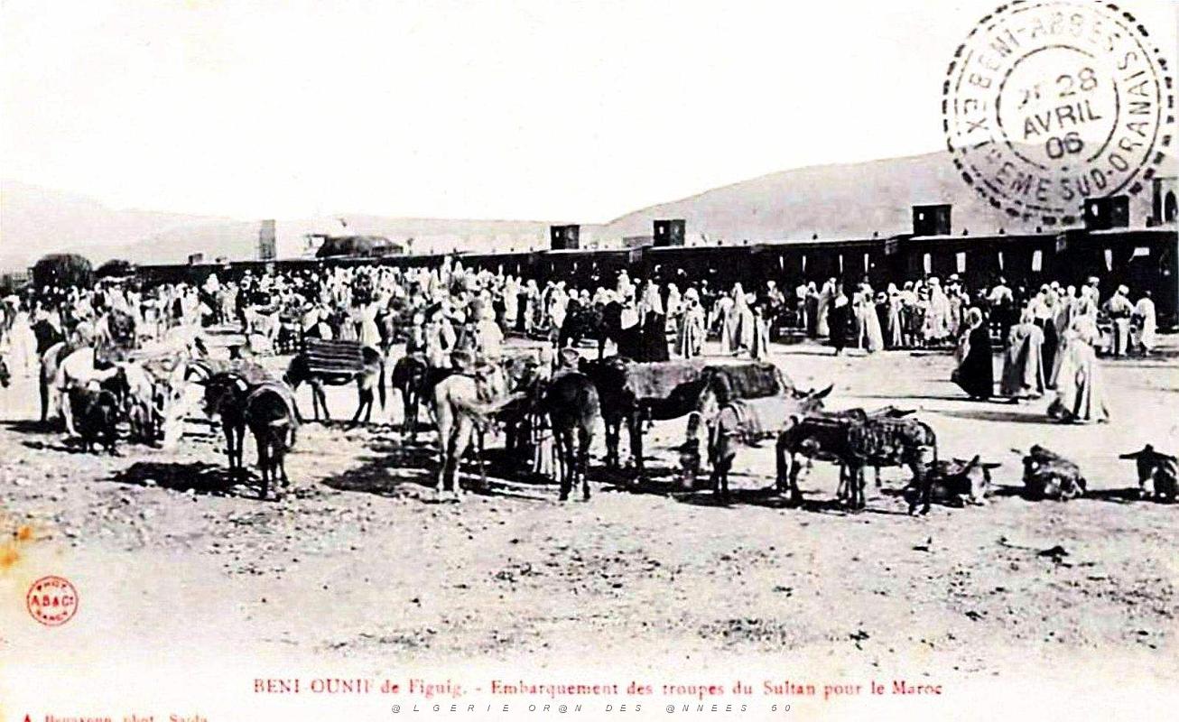 Beni-Ounif - Embarquement des Troupes du Sultan pour le Maroc.jpg